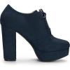 imageAllegra K Womens Platform Chunky Heel Lace Up BootiesNavy Blue