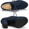imageAllegra K Womens Platform Chunky Heel Lace Up BootiesNavy Blue