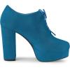 imageAllegra K Womens Platform Chunky Heel Lace Up BootiesSea Blue