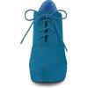 imageAllegra K Womens Platform Chunky Heel Lace Up BootiesSea Blue