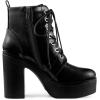 imageAllegra K Womens Platform Chunky High Heel Lace Up Combat BootsBlack