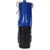 imageAllegra K Womens Platform Chunky High Heel Lace Up Combat BootsBlue