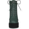 imageAllegra K Womens Platform Chunky High Heel Lace Up Combat BootsDark Green