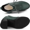 imageAllegra K Womens Platform Chunky High Heel Lace Up Combat BootsDark Green