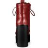 imageAllegra K Womens Platform Chunky High Heel Lace Up Combat BootsRed