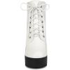 imageAllegra K Womens Platform Chunky High Heel Lace Up Combat BootsWhite