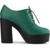 imageAllegra K Womens Platform Lace Up Chunky Heel Ankle BootsGreen