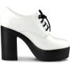 imageAllegra K Womens Platform Lace Up Chunky Heel Ankle BootsWhite
