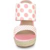 imageAllegra K Womens Platform Polka Dots Heel Espadrille Wedge SandalsLight Pink