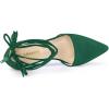imageAllegra K Womens Pointed Toe Block Heels Lace Up PumpsEmerald Green