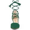 imageAllegra K Womens Pointed Toe Block Heels Lace Up PumpsEmerald Green