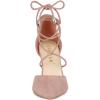 imageAllegra K Womens Pointed Toe Chunky Heels Lace Up Sandals PumpsDust Pink