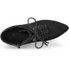 imageAllegra K Womens Pointy Toe Zip Lace Up Stiletto Heel Ankle BootsBlack