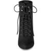 imageAllegra K Womens Pointy Toe Zip Lace Up Stiletto Heel Ankle BootsBlack