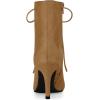 imageAllegra K Womens Pointy Toe Zip Lace Up Stiletto Heel Ankle BootsBrown