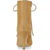 imageAllegra K Womens Pointy Toe Zip Lace Up Stiletto Heel Ankle BootsCamel