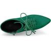 imageAllegra K Womens Pointy Toe Zip Lace Up Stiletto Heel Ankle BootsEmerald Green