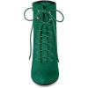 imageAllegra K Womens Pointy Toe Zip Lace Up Stiletto Heel Ankle BootsEmerald Green