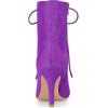 imageAllegra K Womens Pointy Toe Zip Lace Up Stiletto Heel Ankle BootsPurple