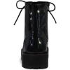 imageAllegra K Womens Round Toe Platform Lace Up Colorful Combat Ankle BootsBlack
