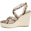 imageAllegra K Womens Snake Print Wedges Strappy Platform Wedge Heel SandalsKhaki