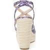 imageAllegra K Womens Snake Print Wedges Strappy Platform Wedge Heel SandalsPurple