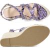 imageAllegra K Womens Snake Print Wedges Strappy Platform Wedge Heel SandalsPurple