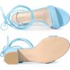 imageAllegra K Womens Sparkle Strappy Lace Up Block Heels SandalsBlue