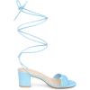 imageAllegra K Womens Sparkle Strappy Lace Up Block Heels SandalsBlue