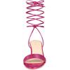 imageAllegra K Womens Sparkle Strappy Lace Up Block Heels SandalsHot Pink