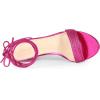 imageAllegra K Womens Sparkle Strappy Lace Up Block Heels SandalsHot Pink