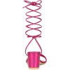 imageAllegra K Womens Sparkle Strappy Lace Up Block Heels SandalsHot Pink