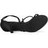 imageAllegra K Womens Strappy Kitten Heel Lace Up SandalsBlack
