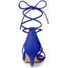 imageAllegra K Womens Strappy Kitten Heel Lace Up SandalsDark Blue