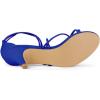 imageAllegra K Womens Strappy Kitten Heel Lace Up SandalsDark Blue