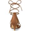 imageAllegra K Womens Strappy Kitten Heel Lace Up SandalsDark Brown