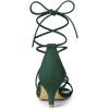 imageAllegra K Womens Strappy Kitten Heel Lace Up SandalsGreen
