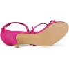 imageAllegra K Womens Strappy Kitten Heel Lace Up SandalsHot Pink