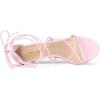 imageAllegra K Womens Strappy Kitten Heel Lace Up SandalsLight Pink