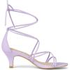 imageAllegra K Womens Strappy Kitten Heel Lace Up SandalsLight Purple