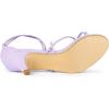imageAllegra K Womens Strappy Kitten Heel Lace Up SandalsLight Purple