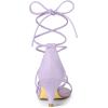 imageAllegra K Womens Strappy Kitten Heel Lace Up SandalsLight Purple