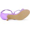 imageAllegra K Womens Strappy Kitten Heel Lace Up SandalsPurple