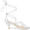 imageAllegra K Womens Strappy Kitten Heel Lace Up SandalsSilver