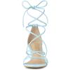 imageAllegra K Womens Strappy Kitten Heel Lace Up SandalsSky Blue
