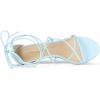 imageAllegra K Womens Strappy Kitten Heel Lace Up SandalsSky Blue