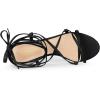 imageAllegra K Womens Strappy Lace Up Kitten Heels SandalsBlack