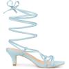 imageAllegra K Womens Strappy Lace Up Kitten Heels SandalsLight Blue