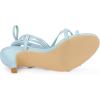 imageAllegra K Womens Strappy Lace Up Kitten Heels SandalsLight Blue