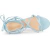 imageAllegra K Womens Strappy Lace Up Kitten Heels SandalsLight Blue